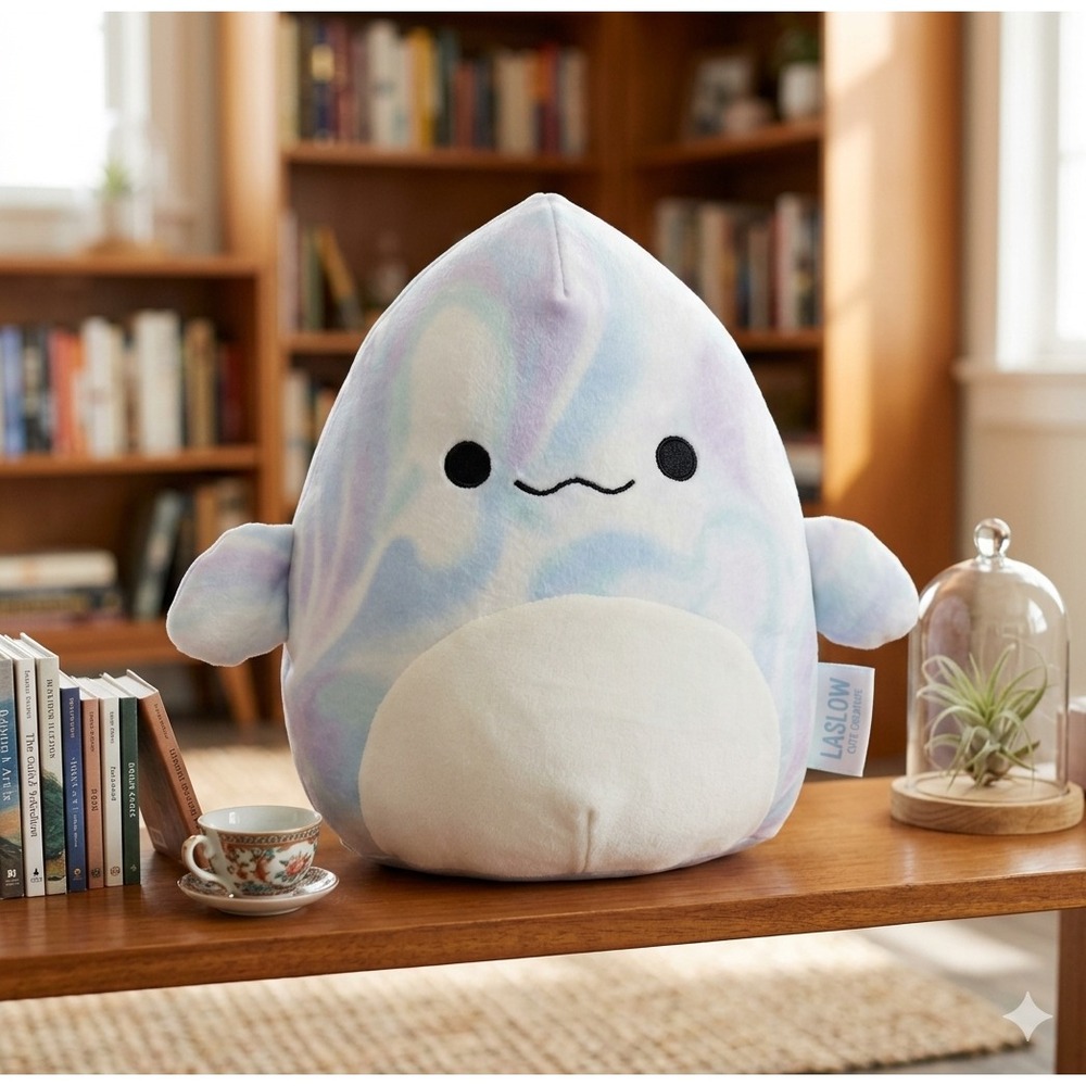 Laslow The Beluga Wale Squishmallows 12 Inch Stuff Plush BNWT